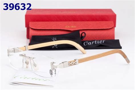 replica cartier wood frame glasses|cartier rimless rectangular frame glasses.